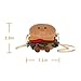 Apricot Lamb Delicious Burger Shaped Crossbody Plush Shoulder Bag for Kids, Teen Girls Boys, Stuffed Animal Purse, Kids Fashion Handbags, 7.1 Inches