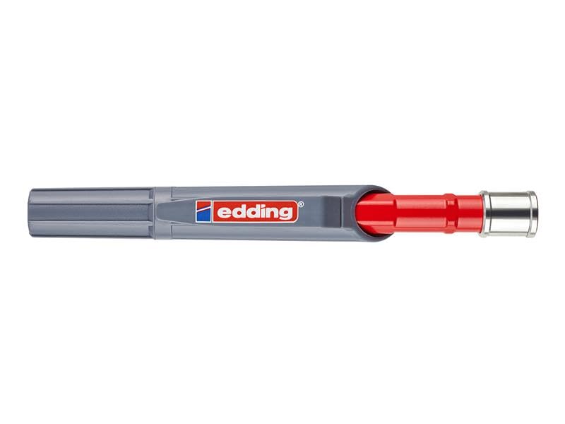 edding 850 Permanentmarker - schwarz - 5 Stifte - Keil-Spitze 5-15 mm - für breite Markierungen - wasserfest, schnell-trocknend, wischfest - für Karton, Kunststoff, Holz, Metall, Glas