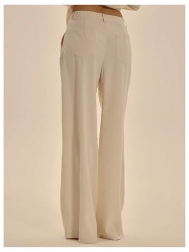 Floerns Women's Pleated Wide Leg Dress Pants Business Casual Outfit Suit Trousers3