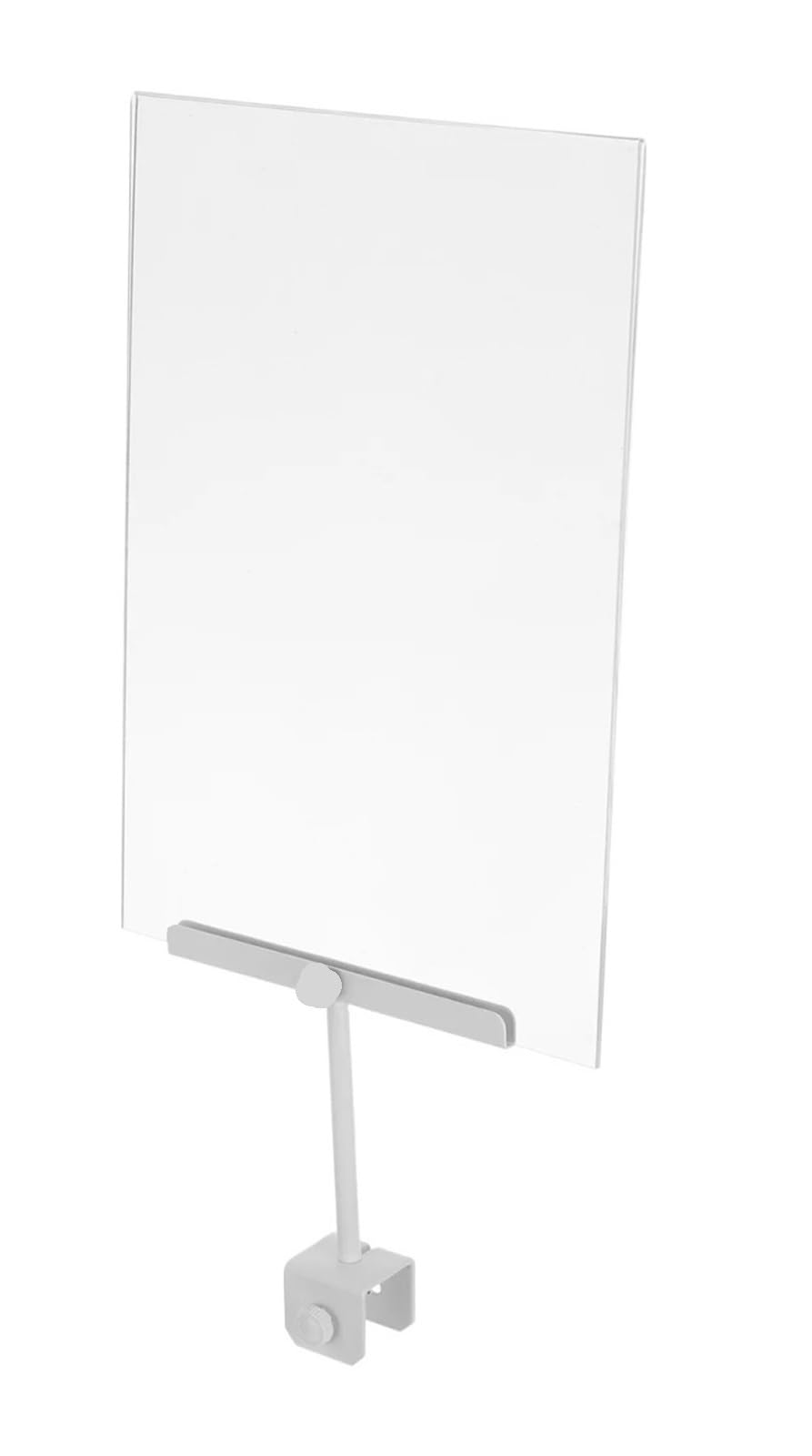 bogniga clip on sign holder 2/4/6pcs Aluminum Alloy Price Tag Signs Store Display Retail Sign Clips Clothing Rack Holder Acrylic Note Card Blank(6pcs)