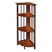 Yu Shan 4 Shelf Corner Bookcase, Honey Oak