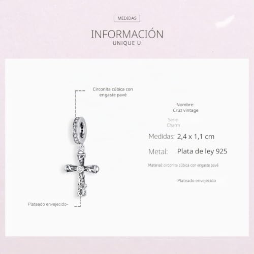 Joyas religiosas de cruz de plata 925 con circonitas para collar 5