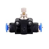 5 Stück Pneumatik-Luftdrosselventil-Geschwindigkeitsanschlüsse 4 mm, 6 mm, 8 mm, 10 mm(LSA-6)