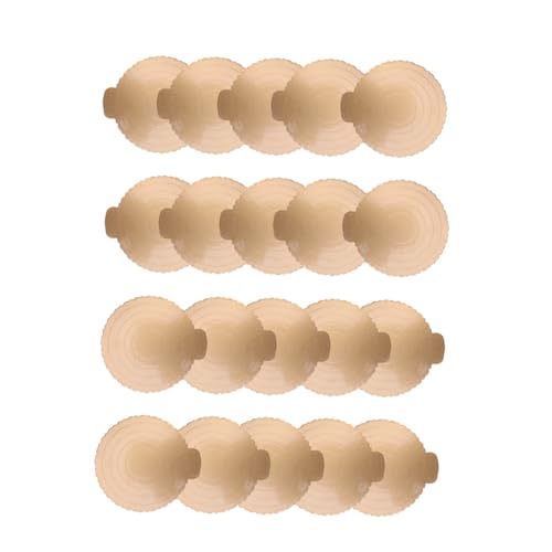 SOLUSTRE Cake Boards Round Mini Practical Cake Circle Base 20pcs Set Golden for Desserts Party Wedding
