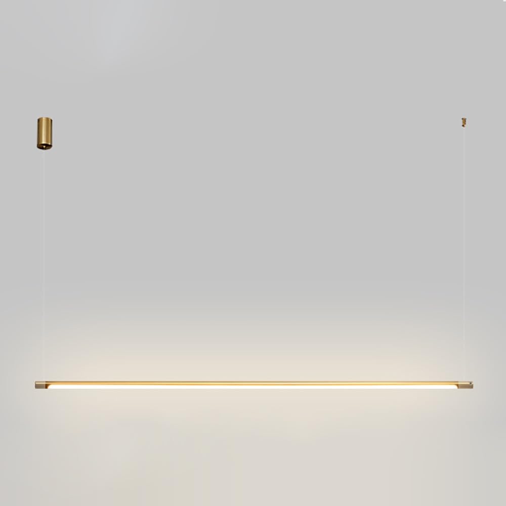 Lámpara colgante lineal LED para cocina sobre isla con tira larga minimalista de 4500K
