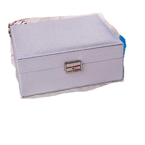 Preisvergleich Produktbild Knncch Schmuck Aufbewahrungsbox Modeschmuck Aufbewahrungsbox Multifunktions Schmuck Make-Up Box Uhr Armband Box Silber