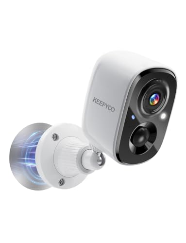 KEEPYOO 2.5K Wireless Security Camera: Outdoor/Indoor, WiFi Battery...