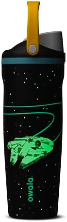 Owala Star Wars FreeSip Sway Insulated Stainless Steel Water Bottle with Two-Way Spout, Built-In Straw and Bucket Handle, School, and Sports, 30oz, BPA Free, Leak Proof, Millennium Falcon - View 4