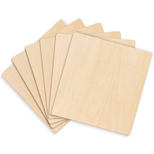 Basswood Sheets, 6 Pack Unfinished Wood, Laser Cutting Thin Plywood Wood Sheets For Crafts, Perfect For Diy Projects, Painting, Drawing, Laser, Wood Engraving, Wood Burning #TOP3