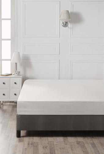 Drap-housse 100x200 blanc en pur coton pour une chambre d'amis accueillante - 4