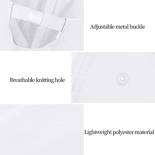 Men Waterproof Baseball Cap Windproof Golf Cap Adjustable Tennis Hat For Men Women Outdoor Workout Sports (White) #TOP3