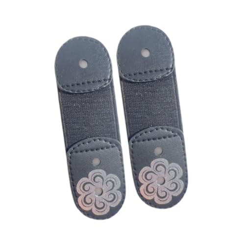 LeeQinersw Correas para Patines de Hielo Elásticas Protector de Cordones para Patín Banda Compacta Floral Recomendadas para Danza Deporte Práctica Regalo, Negro