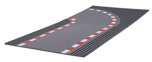 Classic Baseplates 10” X 10” Building Brick Base Plate Toy Kit | 100% Compatible With All Major Brands | Building Bases For City Roads, Towns, Garages And More | 4 Straight And 4 Curved #TOP2