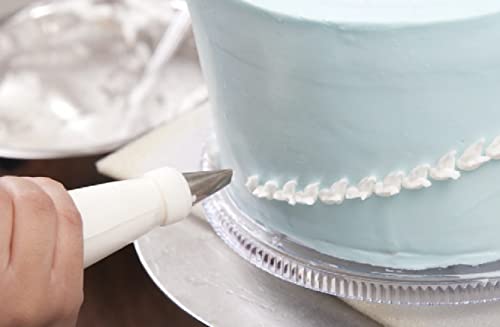 Conjunto 6 Bico 1,8x3,1cm + Saco Confeiteiro Glacê 8x28cm, Aço Inox, Brinox