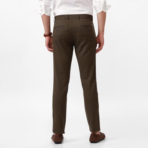 Image of BASICS Premium Cotton Stretch Formal Trousers for Men | Office Pants