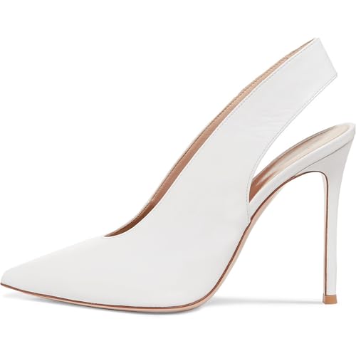 Sexy Pointed Toe Slingback Slip On Pumps for Womens, Elegant Party Stiletto High Heels, Simple Solid Color Classic Office Dress Wedding Daily Wear Pumps Shoes