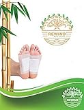 Natures Bamboo Vinegar 30 Foot Pads Patch- Premium 100% Natural Organic Bamboo Foot Patches Feet Relaxation Patch - 30 Pads