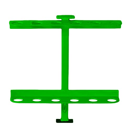 Green Touch Industries Inc. 24 Inch Large Steel Hand Tool Rack with Mounting Hardware for Open Trailers Storage Up to 6 Tools Green