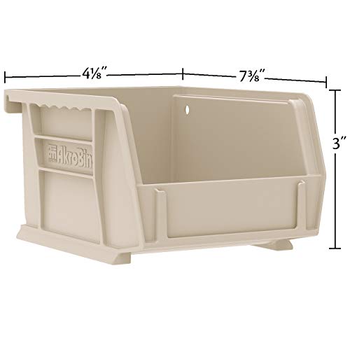 Akro-Mils 30220 AkroBins Plastic Storage Bins, Space-Saving Stackable Bins for Garage, Pantry, Craft Organization, 7" x 4" x 3", Blue, 24-Pack by Akro-Mils - Image 3