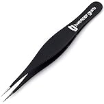Tweezer Guru Pointed Tweezers for Ingrown Hair and Splinter – Professional Stainless Steel Precision Tweezer for Eyebrows and Facial Hair Removal for Men and Women