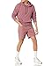 Amazon Essentials Men's Lightweight French Terry Hooded Sweatshirt, Pink, Large