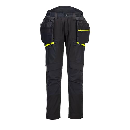 Pantalon DX4 Portwest noir XL vêtement de travail adapté aux chantiers