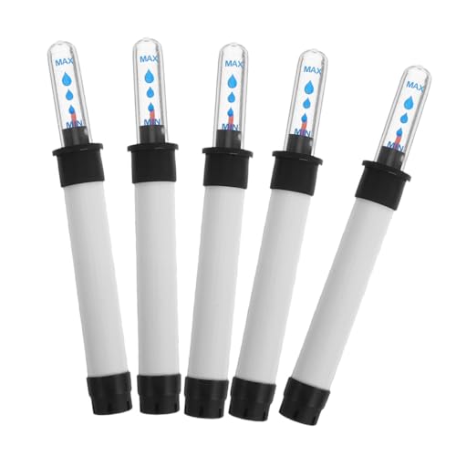 NUOBESTY Misuratore di Livello Acqua per Vasi da Fiori 5 Pezzi, Indicatore Umidità Terreno Preciso Sensore Staccabile e Promemoria Irrigazione per Giardinaggio Domestico