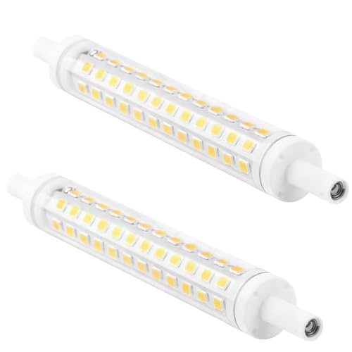 2 Pack R7S 118mm LED Bulb Dimmable,9W 3000k J118 Warm White Replacement Liner Halogen Light Bulbs Equivalent Energy Saving Floodlight Security Light Bulb for Ceiling Reading Lamps [Energy Class A]
