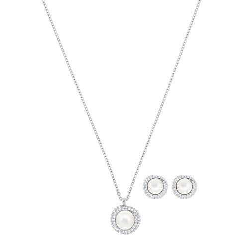 Preisvergleich Produktbild Swarovski Originally Set, Weiss, Rhodiniert