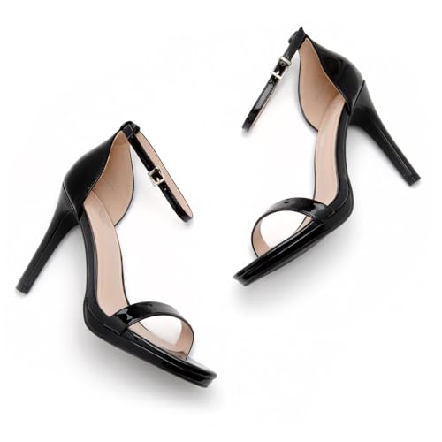 Image of Shoe Land Women's High Heels - Open Toe Stiletto Heels with Adjustable Ankle Strap | Dressy Sexy Strappy Heeled Sandals for Wedding, Prom, Party & Evening Wear