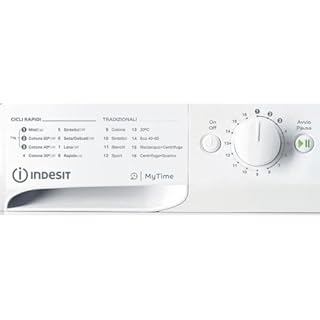 INDESIT MTWC 71296 W IT - Lavatrice 7 kg con Carica Frontale, 16 Programmi, Centrifuga 1200 Giri, Partenza Ritardata e Motore Inverter - Elettrodomestici per la Casa, Classe A, 59,5Lx85Hx54P