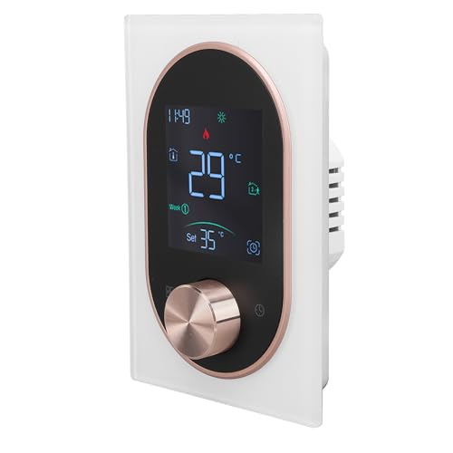 Termostato del Calentador Eléctrico, Termostato de Color Inteligente LCD Termostato de Calentador Eléctrico con Pantalla Táctil, Control de Aplicaciones Programado, HVACCONTROLTHERMOSTATA