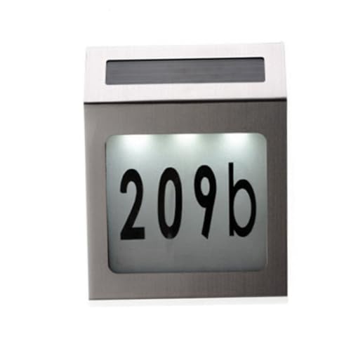 Numéro de maison lumineux solaire Vaguelly pour ne plus rater les livreurs