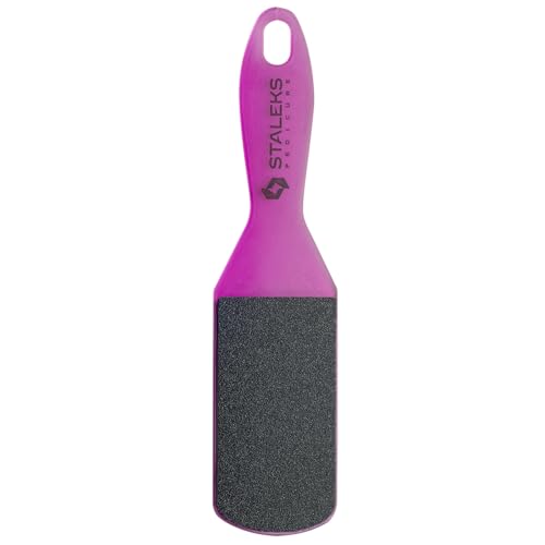 STALEKS PRO Lime à pieds en plastique double face pour pédicure, talons, callosités et aspérités EXPERT 10 TYPE 2 grains #60 et 80# (violet)