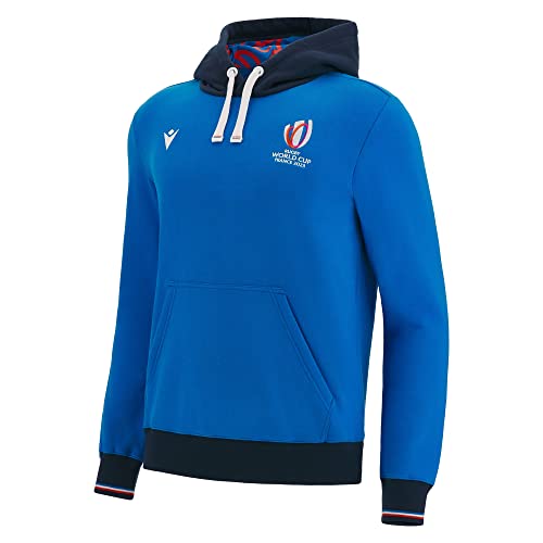 Sweat a Capuche Rugby World Cup 2023 Adulte Bleu Macron Taille M Vetement