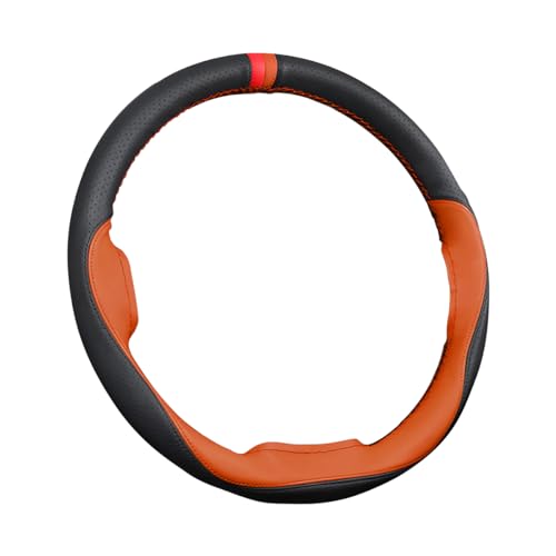 JNNJ Funda Volante Coche, Cubierta De Volante De Cuero De Microfibra, Cubre Volante Sport Antideslizante Transpirable, Funda Volantes Coche Universal para Todos Los Volantes Estándar(Marrón)