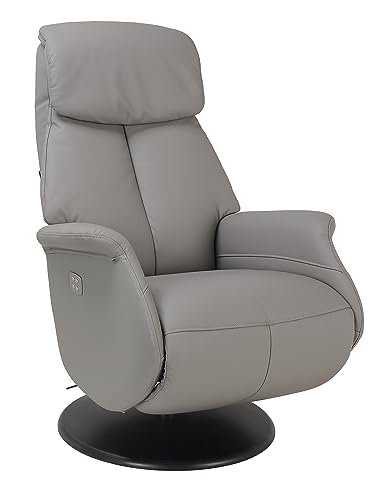 MND MY NEW DESIGN AETOS : Fauteuil de Relaxation électrique 2 Moteurs - Cuir Tourterelle