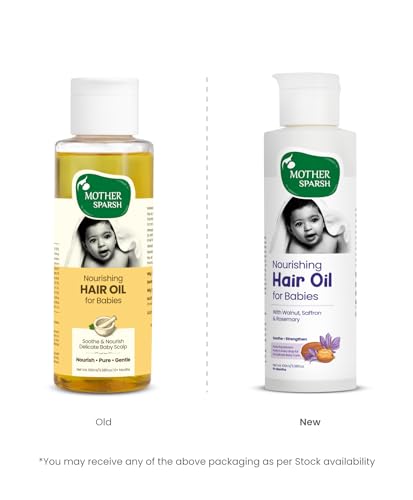 Mother Sparsh Ayurvedic Baby Massage Oil, 18 Herbal extracts and Oils - Lajjalu, tagar, Almond & Avocado Oil, 100ml