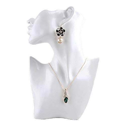 HOMANDA Homeanda White Resin Pendant, Earring, Chain Display Mannequin Stand Display Bust Holder Organizer