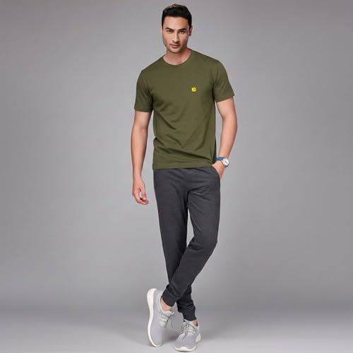 Image of AMUL COMFY Men's Cotton Plain Round Neck Half Sleeve Casual T-Shirts