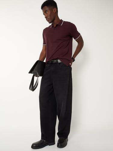 Image of Max Men's Polycotton Half Sleeves Regular Fit Solid Polo T-Shirt