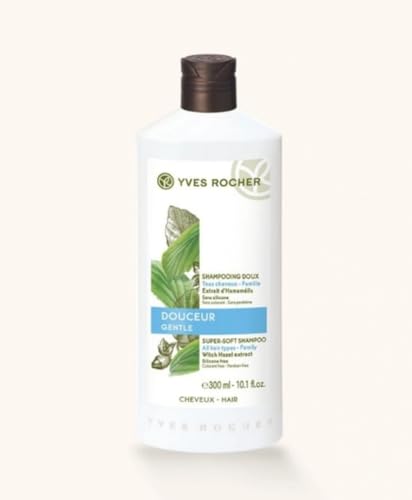 Yves Rocher Gentle Shampoo with Hamamelis Extract Soothing and Mild Formula Sensitive Scalp All Hair Types - 300 ml./ 10.1 fl.oz.
