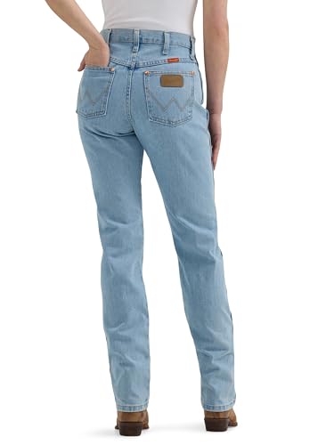 Wrangler Womens Cowboy Cut Slim Fit Jean Bleach3