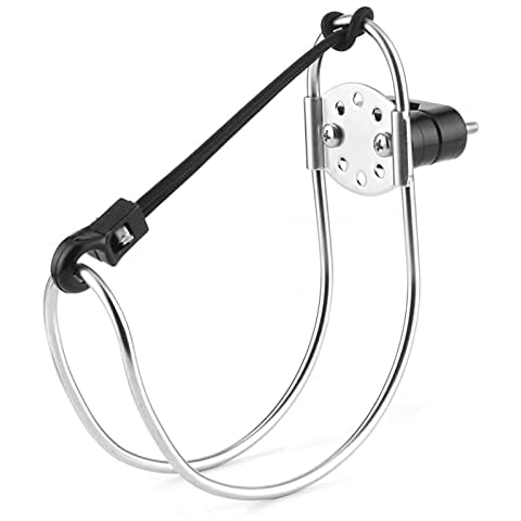 Soporte de anillo de boyas salvavidas ajustable de acero inoxidable y plástico de 5.3 pulgadas de Aramox Cover