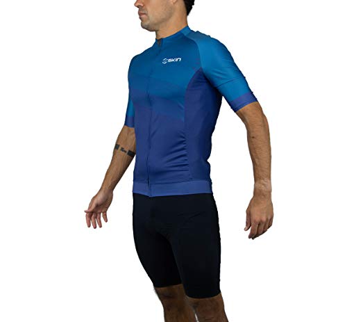 Camisa Ciclismo Uniforme Oggi Skin Manga Curta Woom Supreme (Azul Skin, G)