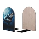 Dimensions compactes : mesurant 11,2 x 10,7 x 17 cm, ces serre-livres 3D réalistes en forme de requin pour livres lourds s'adaptent parfaitement à n'importe quelle étagère, offrant un soutien essentiel sans prendre trop de place