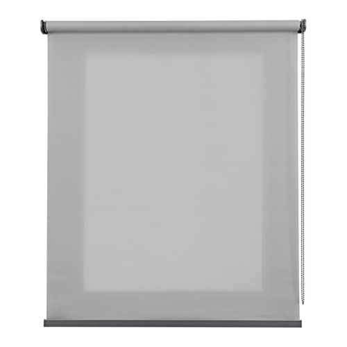 Estores enrollables Premium traslúcidos con Acabados de máxima Calidad en Aluminio para Ventanas y Puertas. Medidas 160 x 250 cm Color Gris Claro Fácil instalación a Techo o Pared STORESDECO