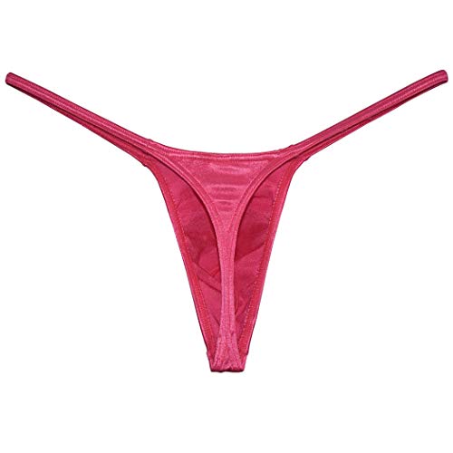 Jaxu Men's Swim Thong Slim Pouch G-String Bikini Shiny T-Back 3-Pack Dsp M #TOP3