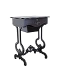 Antikes Nähtischchen Historismus um 1870| Nähtisch Beistelltisch Nähkästchen | Mahagoni | 1 Schubladen | B: 55 cm (10711)
