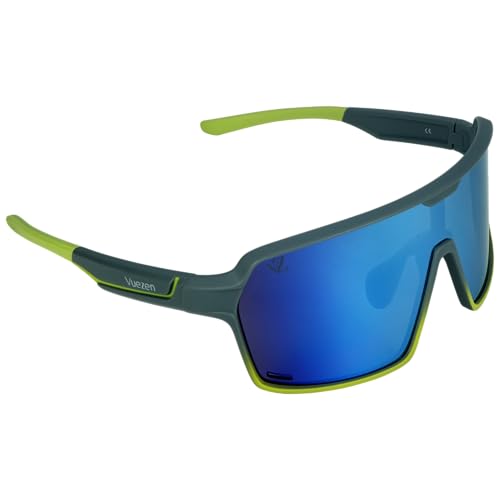 Image of Polarized Shield Sports Sunglasses with Mirrored Colored Lens and TR Frame